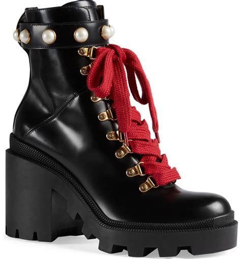 gucci imitation pearl boots